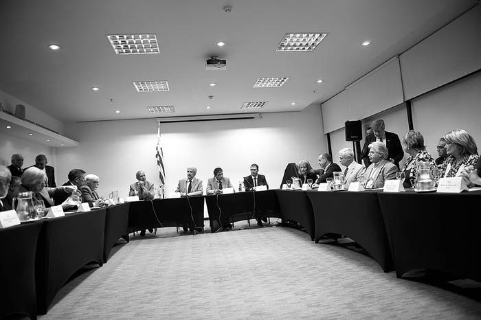 Tabaré Vázquez presenta el gabinete ministerial. Foto: Nicolás Celaya (archivo, diciembre de 2014)