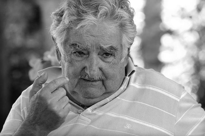 José Mujica, durante la entrevista en su chacra. Foto: Sandro Pereyra