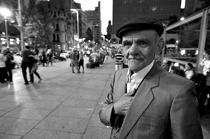 Daniel Prates, ayer, en la Milonga del Entrevero. Foto: Federico Gutiérrez