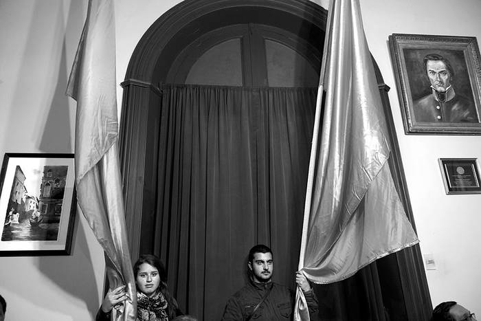 Lanzamiento del sector Espacio Abierto, del Partido Colorado, ayer, en el Ateneo de Montevideo. Foto: Santiago Mazzarovich