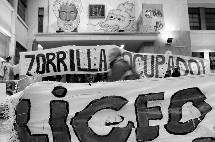Liceo Zorrilla ocupado. Foto: Pablo Vignali