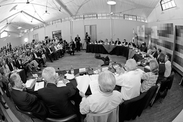 Consejo de Ministros, ayer, en Carlos Reyles, Durazno. Foto: Ricardo Rey-Fernández, Presidencia