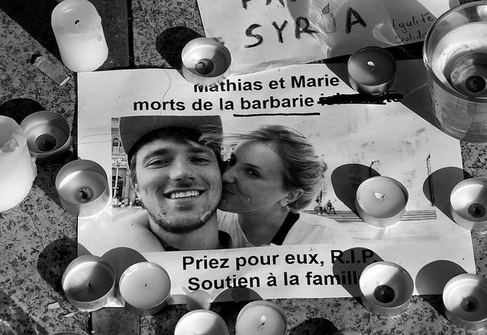 Plaza de la Comedia de Montpellier, ayer, en París. Foto: Pascal Guyot, AFP