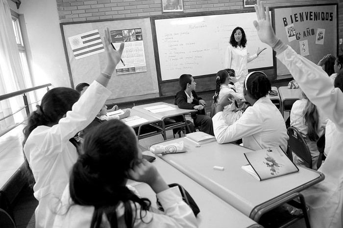 Escuela 94, de tiempo completo, en Palermo, Montevideo. Foto: Nicolás Celaya (archivo, marzo de 2012)