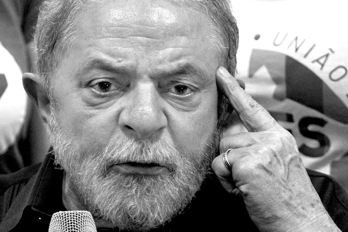 Luiz Inácio Lula da Silva durante una conferencia, el 4 de marzo, en San Pablo, Brasil. Foto: Nelson Almeida, Afp
