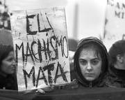 Marcha de mujeres contra la violencia de género, ayer en Buenos Aires. Foto:  Eitan Abramovich, AFP