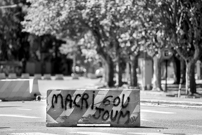 Una calle de Buenos Aires, ayer, durante el paro general de 24 horas en Argentina. Foto: Eitan Abramovich, AFP