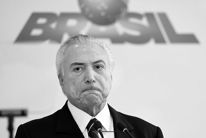 Michel Temer, presidente de Brasil, en el Palacio de Planalto, en Brasilia, Brasil, el 12 de mayo. Foto: Evaristo Sa, AFP