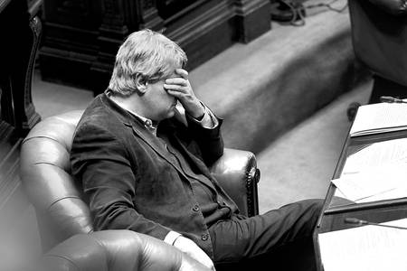 Rafael Michelini, ayer, durante la sesión del Senado. Foto: Pablo Vignali Rafael Michelini, ayer, durante la sesión del Senado. Foto: Pablo Vignali