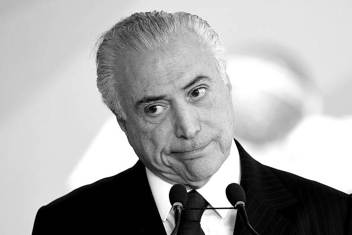 Michel Temer en el Palacio del Planalto, en Brasilia, ayer. Foto: Evaristo Sa, AFP