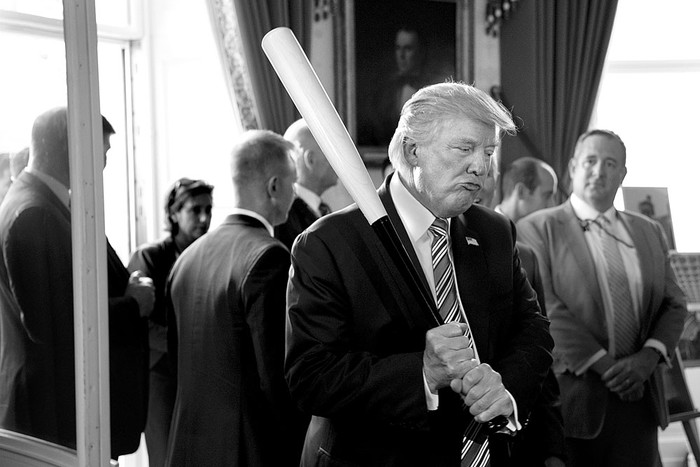 Donald Trump, presidente de los Estados Unidos, durante la feria Made in America, el lunes, en la Sala Azul de la Casa Blanca. Foto: Olivier Douliery, AFP