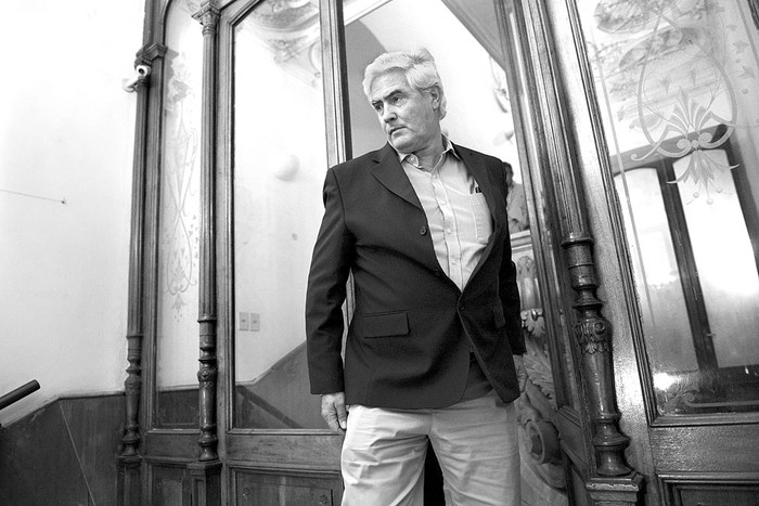 Agustín Bascou, intendente de Soriano, ayer, luego de asistir a la Comisión de Ética del Partido Nacional. Foto: Andrés Cuenca