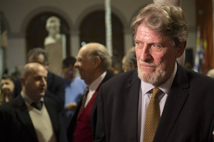 Luis Hierro López, en la Casa del Partido Colorado. · Foto: Pablo Vignali