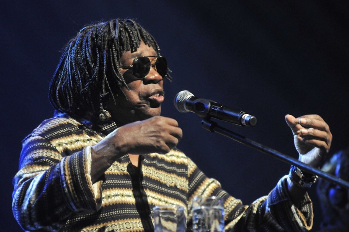 Milton Nascimento, ayer, en el teatro El Galpón. · Foto: Federico Gutiérrez