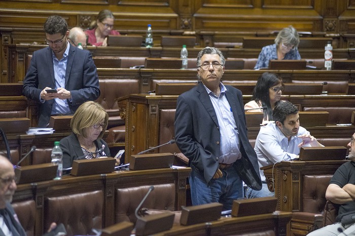 Darío Pérez, ayer, durante la sesión de Diputados. · Foto: Andrés Cuenca