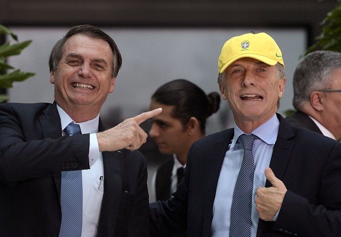 Jair Bolsonaro y Mauricio Macri, ayer, en la Casa Rosada, en Buenos Aires. · Foto: Juan Mabromata, AFP