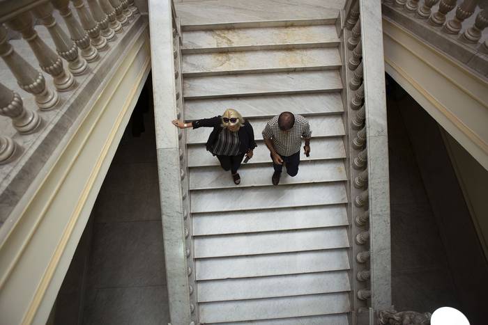 Valeria Ripoll y Fernando Pereira, se retiran del Ministerio del Interior. · Foto: .