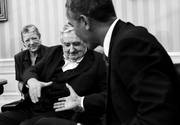José Mujica y Barack Obama ayer, en el salón oval de la Casa Blanca, en Washington DC (Estados Unidos). / Foto: Brendan Smialowski, AFP