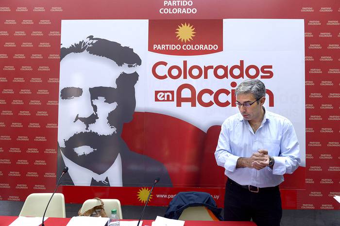 Robert Silva en la Convención Nacional del Partido Colorado (archivo, setiembre de 2015).
 · Foto: Santiago Mazzarovich