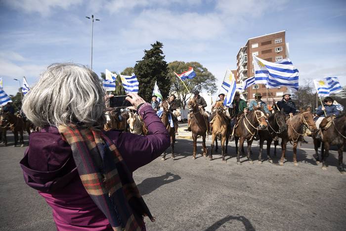 Movilización de Un solo Uruguay, el 5 de setiembre, frente al Palacio Legislativo. · Foto: Federico Gutiérrez