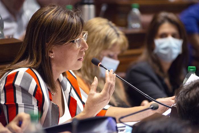 Rosanna de Olivera en el parlamento (20/12/2021). · Foto: Alessandro Maradei