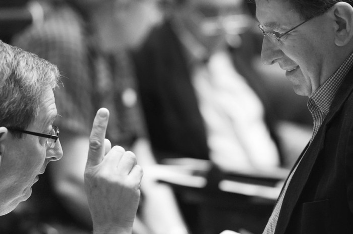 Eduardo Rubio e Iván Posada, ayer, en la Cámara de Diputados. Foto: Pablo Vignali