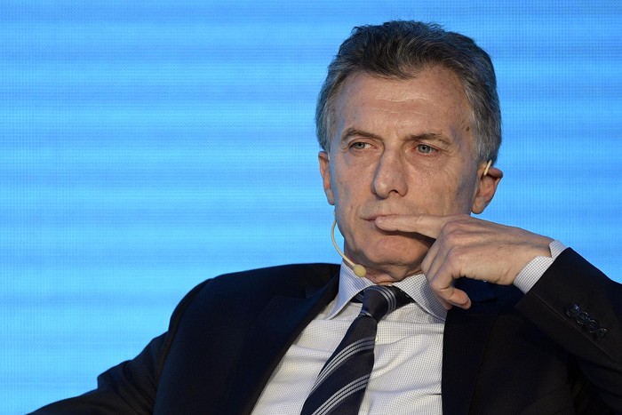 El presidente Mauricio Macri en la ceremonia de clausura de la reunión anual de la Unión Industrial Argentina, el 4 de setiembre. · Foto: Juan Mambromata, AFP