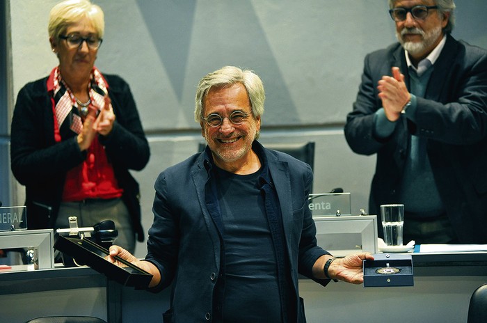 Aderbal Freire Filho, ayer, en la Junta Departamental de Montevideo. · Foto: Federico Gutiérrez