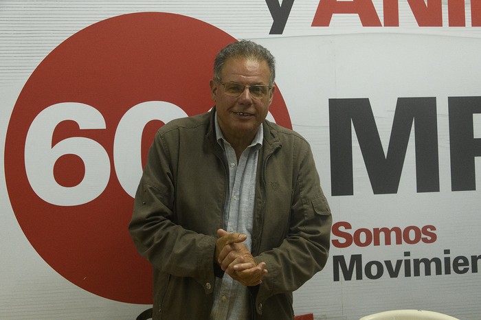 Aníbal Pereyra, en la sede del MPP en Rocha. · Foto: Alfredo Álvarez