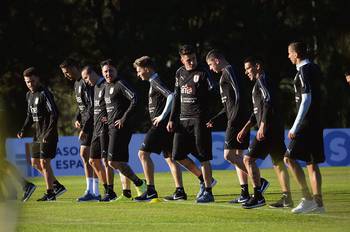 Entrenamiento de la selección, ayer, en el Complejo Celeste. Entrenamiento de la selección, ayer, en el Complejo Celeste.