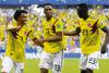 Los colombianos Juan Cuadrado, Yerry Mina y Davinson Sánchez festejan el gol a Senegal, ayer, en Samara.
Los colombianos Juan Cuadrado, Yerry Mina y Davinson Sánchez festejan el gol a Senegal, ayer, en Samara.