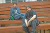 Cristian Pirovano y Fernando Romanazzo, en la facultad de Artes. · Foto: Pablo Vignali Cristian Pirovano y Fernando Romanazzo, en la facultad de Artes. · Foto: Pablo Vignali