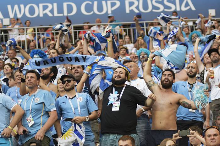 Partido Uruguay-Arabia Saudita, el 20 de junio, en el Rostov Arena, Rusia. · Foto: Sandro Pereyra