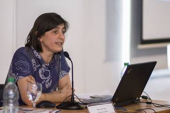 María José González, en la mesa “Situación de las trabajadoras domésticas de la región”, en el Ministerio de Trabajo y Seguridad Social. María José González, en la mesa “Situación de las trabajadoras domésticas de la región”, en el Ministerio de Trabajo y Seguridad Social.