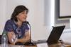 María José González, en la mesa “Situación de las trabajadoras domésticas de la región”, en el Ministerio de Trabajo y Seguridad Social. María José González, en la mesa “Situación de las trabajadoras domésticas de la región”, en el Ministerio de Trabajo y Seguridad Social.