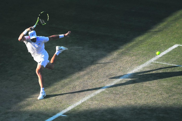 Andrei Vasilevski el sábado en Wimbledon. Foto: Daniel Leal-Olivas, AFP.