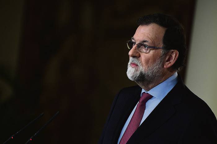 Mariano Rajoy durante una conferencia de prensa en Madrid.
 · Foto: Javier Soriano