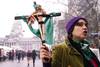 Activista pro aborto legal, en Buenos Aires. Activista pro aborto legal, en Buenos Aires.