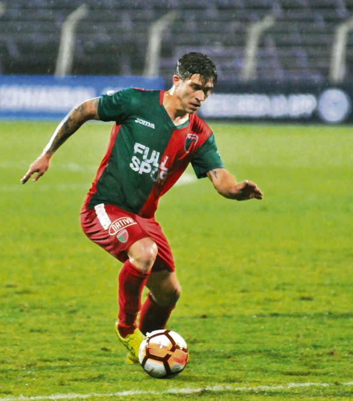 Federico Gallego, durante el partido Boston River-Jaguares de Colombia. (archivo, mayo de 2018) · Foto: Federico Gutiérrez