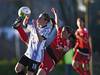 Lusmila Giménez, de Palmirense, y Guillermina Rodríguez, de Santa Bárbara, en el partido de ida de los cuartos de final de la 16ª Copa Nacional de Fútbol Femenino, en el Parque Lateulade, en Trinidad. Lusmila Giménez, de Palmirense, y Guillermina Rodríguez, de Santa Bárbara, en el partido de ida de los cuartos de final de la 16ª Copa Nacional de Fútbol Femenino, en el Parque Lateulade, en Trinidad.