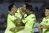 Fabian Estoyanoff, Fabricio Formiliano y Jesús Trindad, festejan en segundo gol de Peñarol a Rampla Juniors, anoche, en el estadio Centenario. · Foto: Sandro Pereyra Fabian Estoyanoff, Fabricio Formiliano y Jesús Trindad, festejan en segundo gol de Peñarol a Rampla Juniors, anoche, en el estadio Centenario. · Foto: Sandro Pereyra