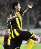 Cristian Palacios, tras convertir el segundo gol de Peñarol a Libertad, en el estadio Campeón del Siglo. Foto: Federico Gutiérrez Cristian Palacios, tras convertir el segundo gol de Peñarol a Libertad, en el estadio Campeón del Siglo. Foto: Federico Gutiérrez