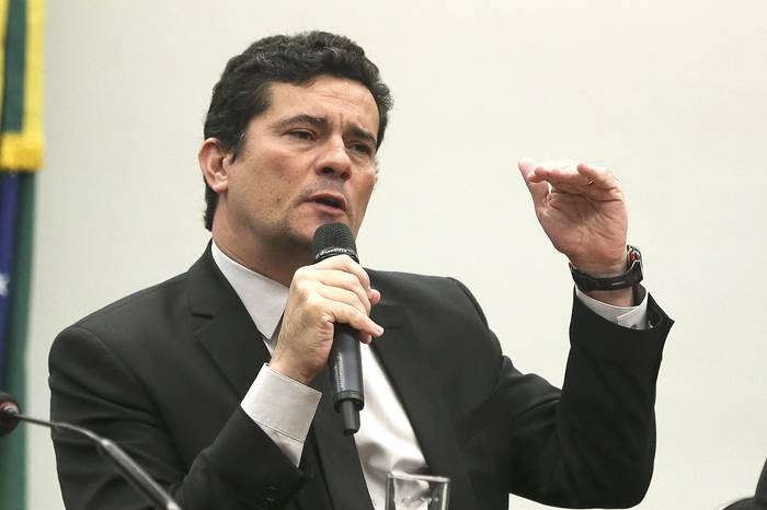 Sergio Moro ministro de Justicia y Seguridad Pública de Brasil.

 · Foto: José Cruz, Abr
