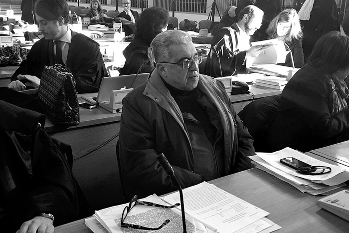 Jorge Néstor Tróccoli, durante el proceso que pretende juzgar casos de desapariciones forzadas en la Operación Cóndor, ayer, en Roma (Italia). Foto: Efe, s/d de autor