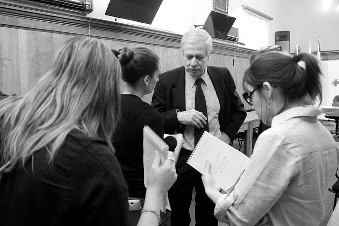 Jorge Basso, ministro de Salud Pública, ayer, en rueda de prensa, en la sede del ministerio. Foto: Mauricio kühne