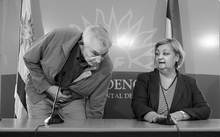 Ernesto Agazzi y Liliam Kechichián, ayer en la residencia presidencial de Suárez. Foto: Santiago Mazzarovich