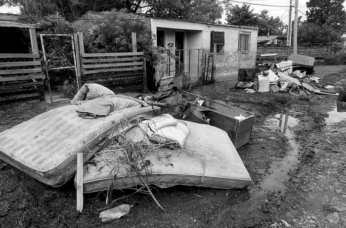Barrio Ceibal de Salto, el 5 de enero. Foto: Cecilia Vidal