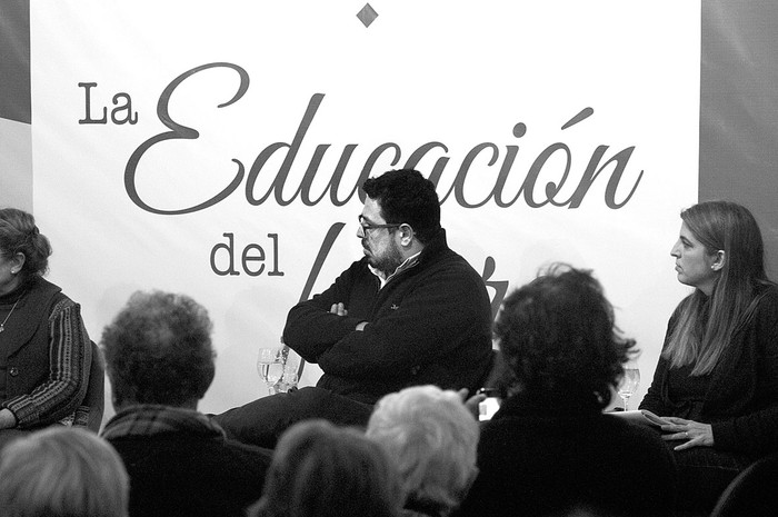 Alejandro Sánchez durante la actividad “La educación del futuro”, ayer, en La Huella de Seregni. Foto: Federico Gutiérrez