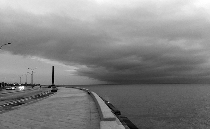 Rambla Sur, ayer de tarde. Foto: Iván Franco