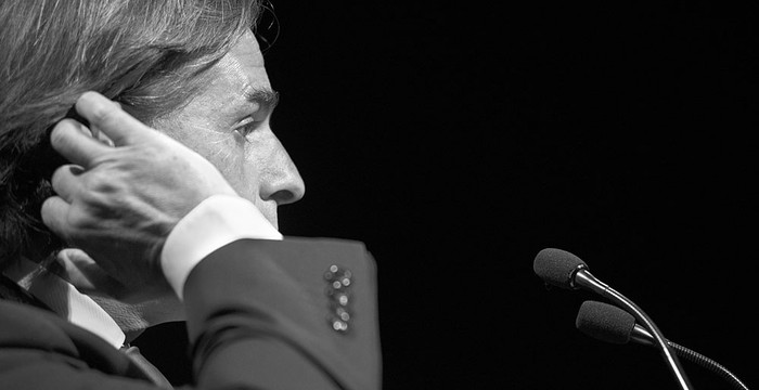 Luis Lacalle Pou, el jueves, en la Torre de las Telecomunicaciones. Foto: Andrés Cuenca
